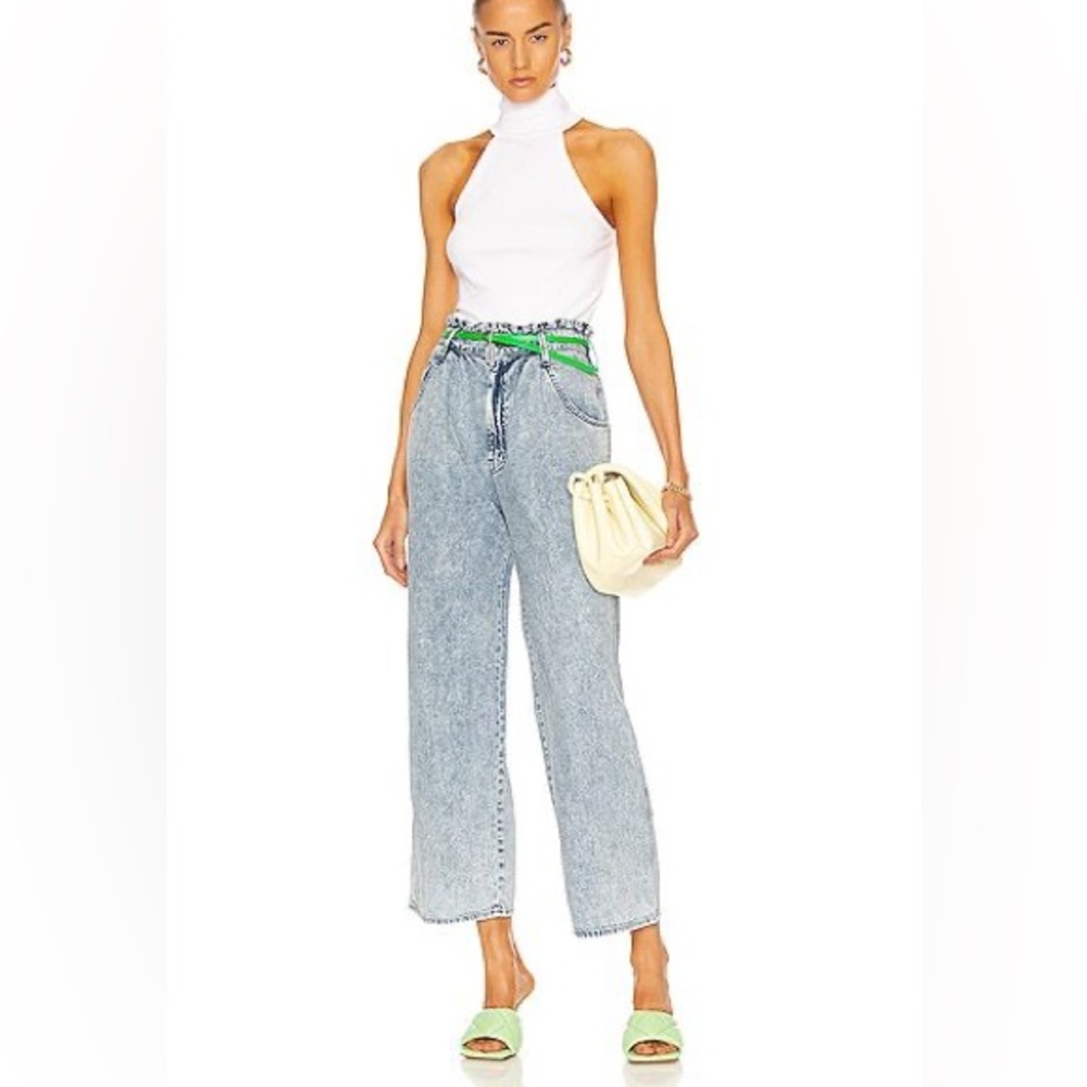 MOTHER JEANS The Ruffle Greaser Ankle Jeans